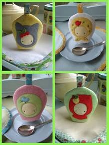 Warm as Toast Egg Cosies and Napkin Pattern from May Blossom