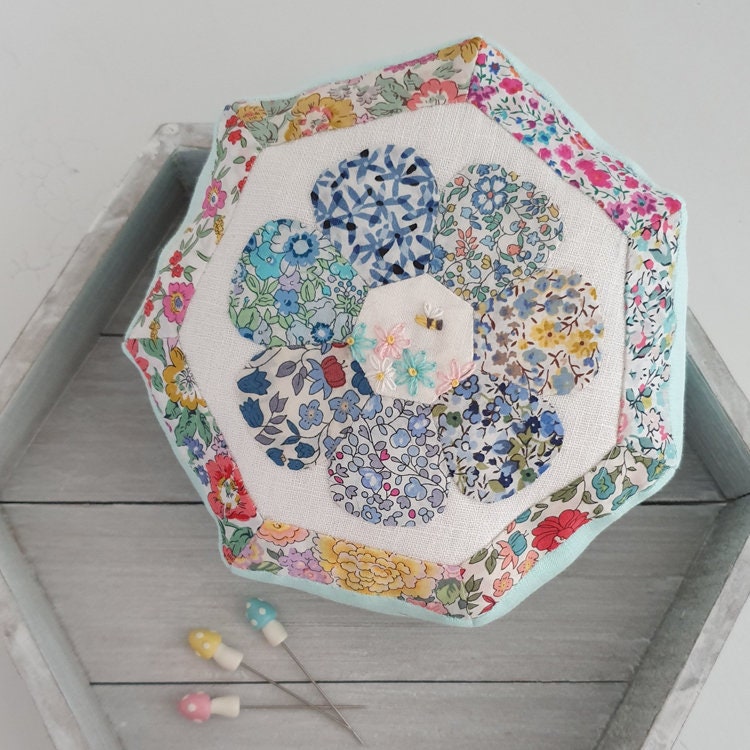 Bee Happy Pincushion - Pattern and EPP Papers