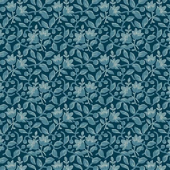 Beach House Bougainvillea in Blue by Edyta Sitar of Laundry Basket Quilts
