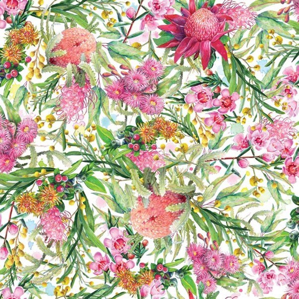 Carlie Edwards Collection - Wildflowers on White