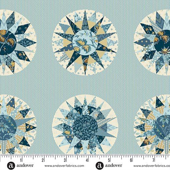 Beach House Marine Compass by Edyta Sitar of Laundry Basket Quilts 44cm