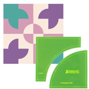 6" Drunkards Path Template