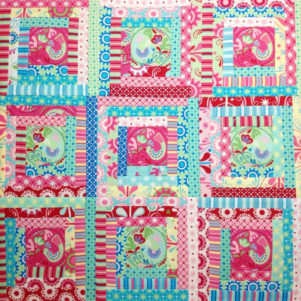 Chirpy Lola Log Cabin Cushion Creative Card