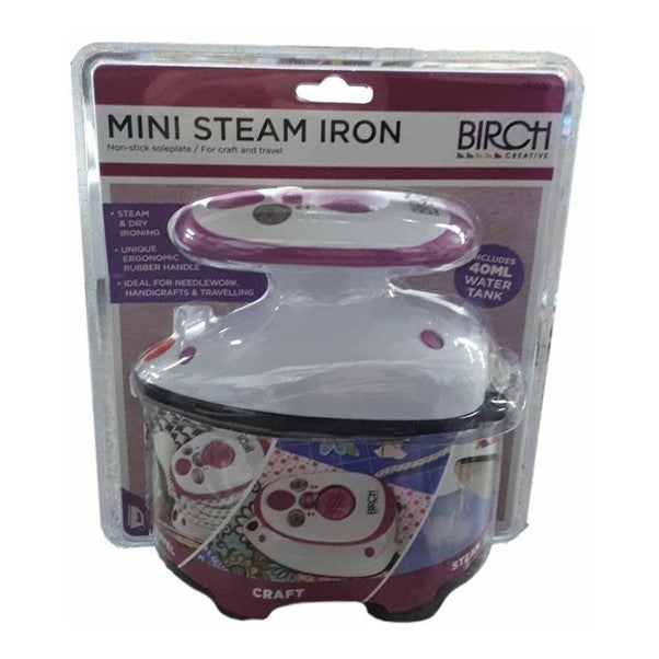 Birch Mini Steam Iron for Craft and Travel Caravans Motorhomes Quilting