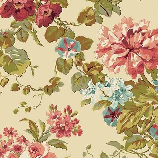 Primrose – Rose Garden – Linen A521L by Edyta Sitar of Laundry Basket Quilts - Fat Quarter (.25m)