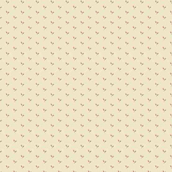 Primrose - Tiny Tulips - Linen  A 526 L by Edyta Sitar of Laundry Basket Quilts - Fat Quarter (.25m)