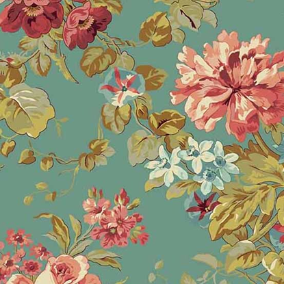 Primrose - Rose Garden - Patina A-521-T by Edyta Sitar of Laundry Basket Quilts - Fat Quarter (.25m)
